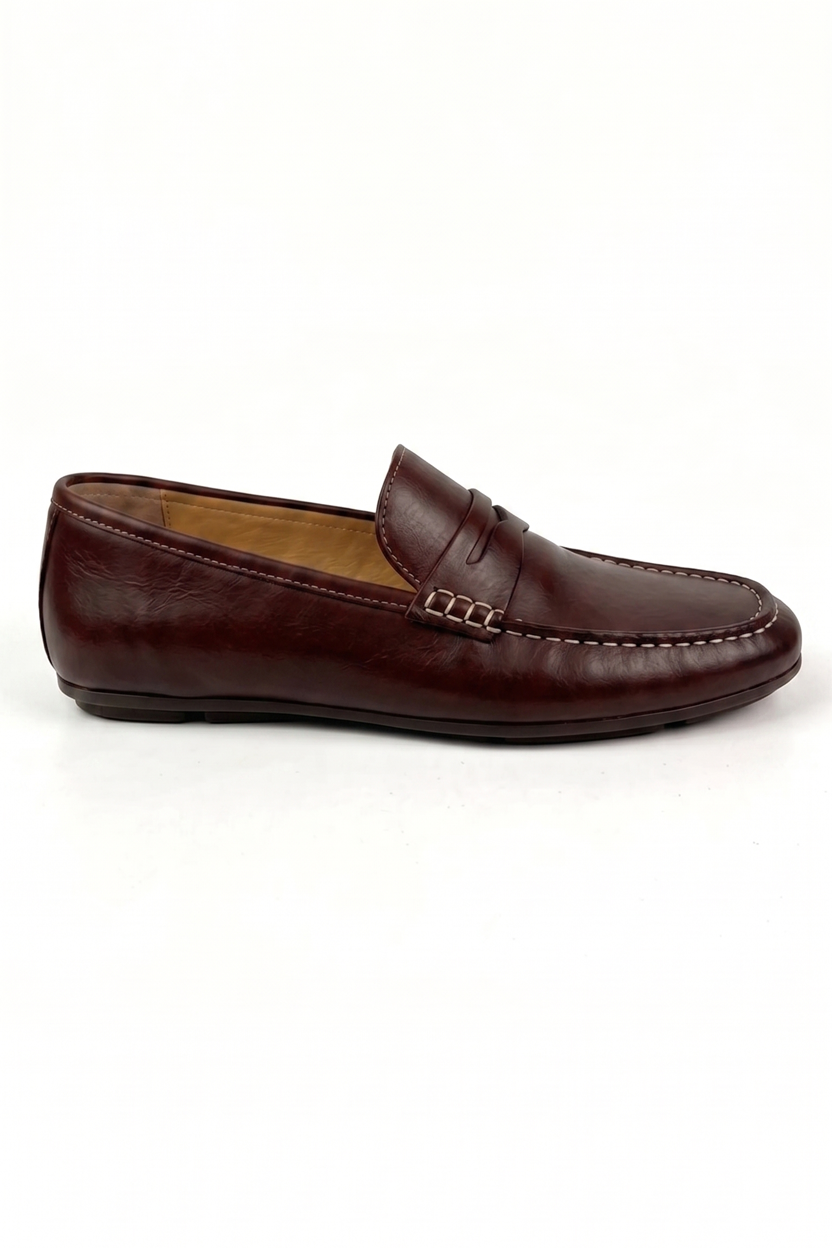 Le mocassin Penny Heritage JELD-LUX en Bourgogne profond