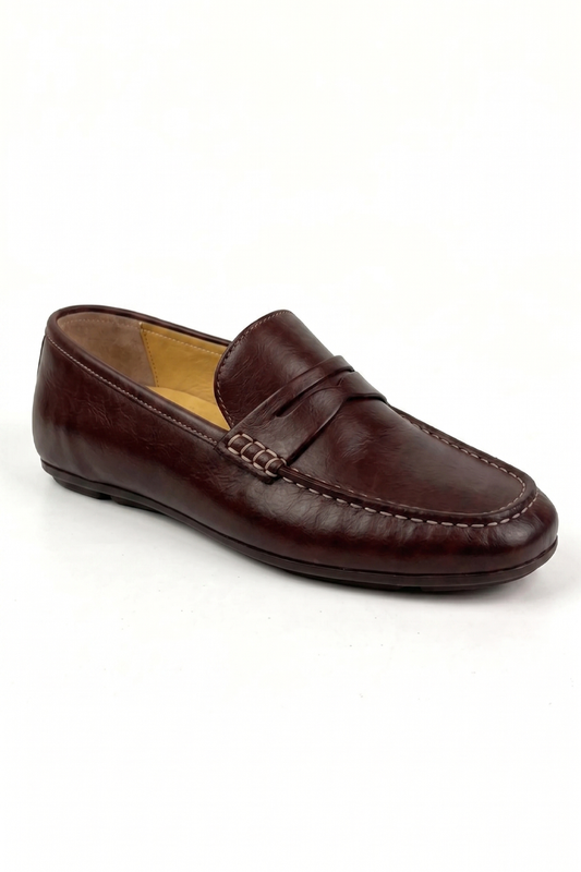 Le mocassin Penny Heritage JELD-LUX en Bourgogne profond